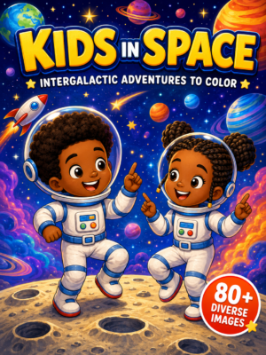 Kids in Space – 50 Intergalactic Adventures to Color